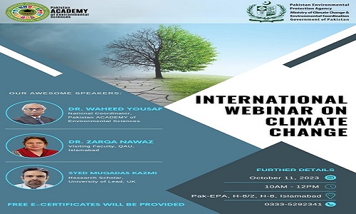 International Webinar Series on Climate Change